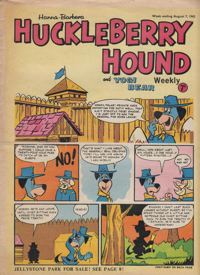 Cover for Huckleberry Hound Weekly (City Magazines, 1961 series) #7 August 1965 [201]
