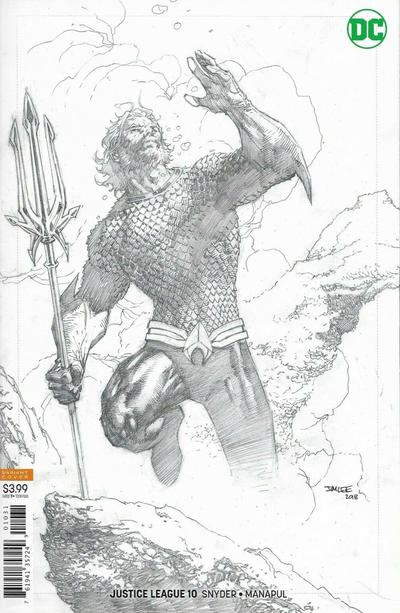 Cover for Justice League (DC, 2018 series) #10 [Jim Lee Pencils Only Variant Cover]