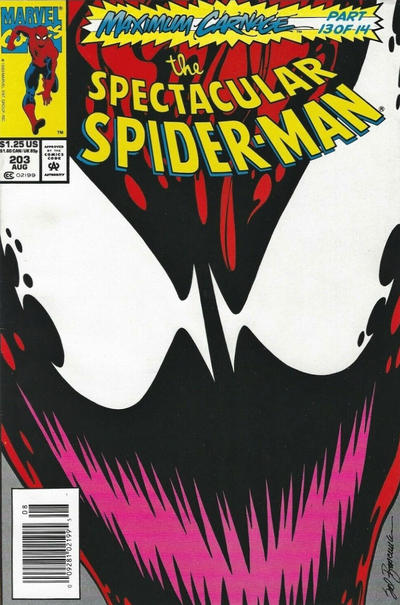 Cover for The Spectacular Spider-Man (Marvel, 1976 series) #203 [Newsstand]