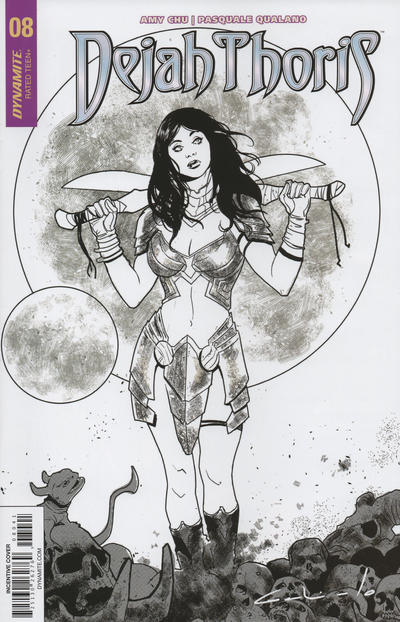 Cover for Dejah Thoris (Dynamite Entertainment, 2018 series) #8 [Cover D Black and White Diego Galindo]