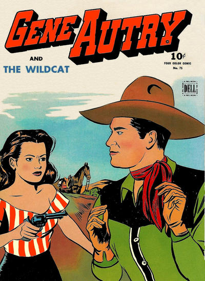 Cover for Four Color (Dell, 1942 series) #75 - Gene Autry and the Wildcat