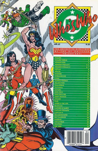 Cover for Who's Who: The Definitive Directory of the DC Universe (DC, 1985 series) #26 [Canadian]