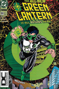 Cover for Green Lantern (DC, 1990 series) #51 [DC Universe Corner Box (2nd Printing)]