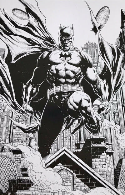 Cover for Detective Comics (DC, 2011 series) #1000 [Yesteryear Comics Exclusive Jason Fabok Black and White Virgin Cover]