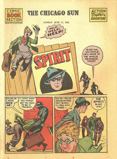 Cover for The Spirit (Register and Tribune Syndicate, 1940 series) #6/17/1945 [Chicago Sun]