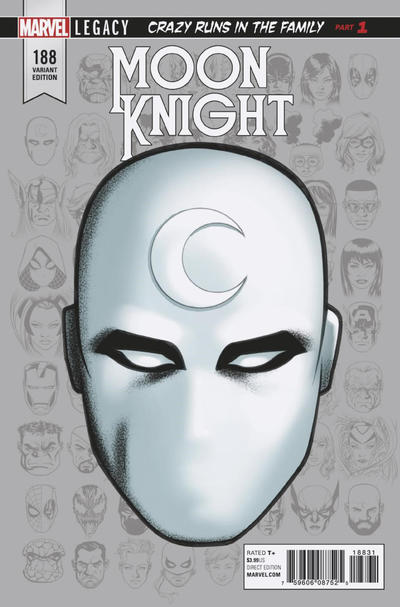 Cover for Moon Knight (Marvel, 2016 series) #188 [Mike McKone Legacy Headshot Cover]