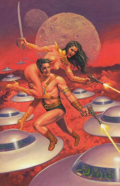 Cover for Warlord of Mars Attacks (Dynamite Entertainment, 2019 series) #5 [Virgin Art Cover Greg Hildebrandt]