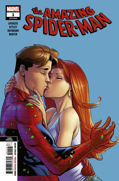 Cover for Amazing Spider-Man (Marvel, 2018 series) #1 (802) [Variant Edition - Unknown Comics Exclusive - Tyler Kirkham Virgin Connecting Cover]