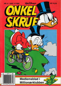Cover Thumbnail for Onkel Skrue (Hjemmet / Egmont, 1976 series) #6/1992