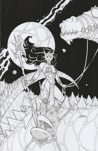 Cover Thumbnail for Dejah Thoris (Dynamite Entertainment, 2019 series) #2 [Incentive Virgin Black and White Cover Amanda Conner]