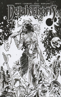 Cover for Dejah Thoris (Dynamite Entertainment, 2019 series) #4 [Incentive Black and White Cover Juan Gedeon]