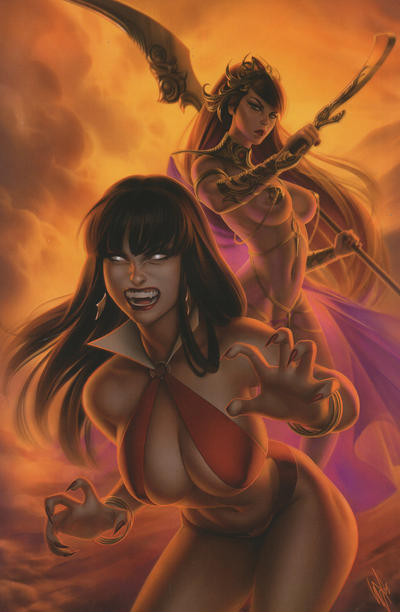 Cover for Vampirella / Dejah Thoris (Dynamite Entertainment, 2018 series) #1 [Cover U Warren Louw KRS Comics Exclusive]