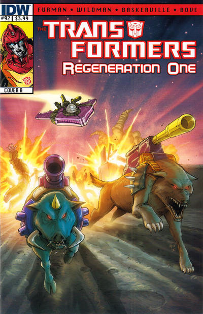 Cover for Transformers: Regeneration One (IDW, 2012 series) #92 [Cover A - Andrew Wildman]