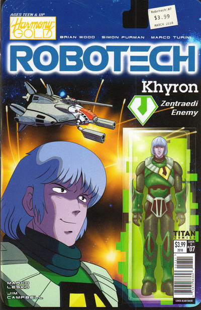 Cover for Robotech (Titan, 2017 series) #7 [Cover B - Blair Shedd 'Action Figure']