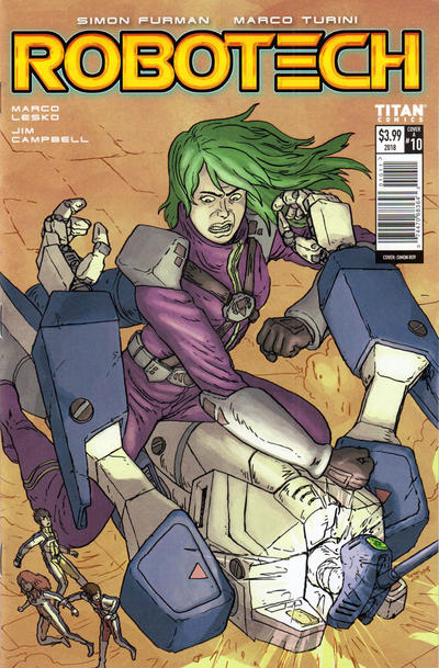 Cover for Robotech (Titan, 2017 series) #10 [Cover A - Simon Roy]