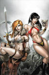 Cover Thumbnail for Vampirella / Red Sonja (2019 series) #1 [Comic Kingdom of Canada Exclusive Cover Art by Ryan Kincaid]