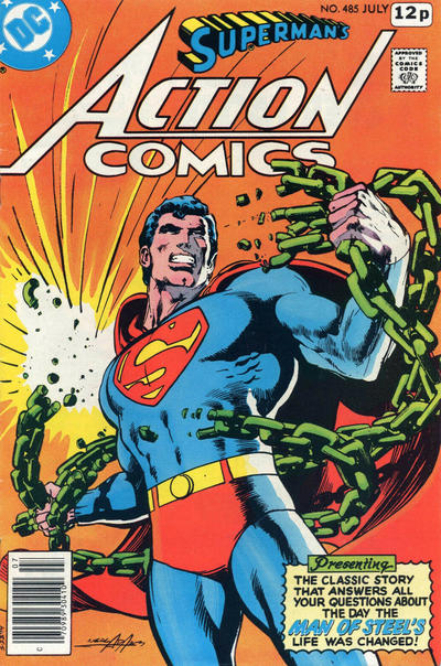 Cover for Action Comics (DC, 1938 series) #485 [British]