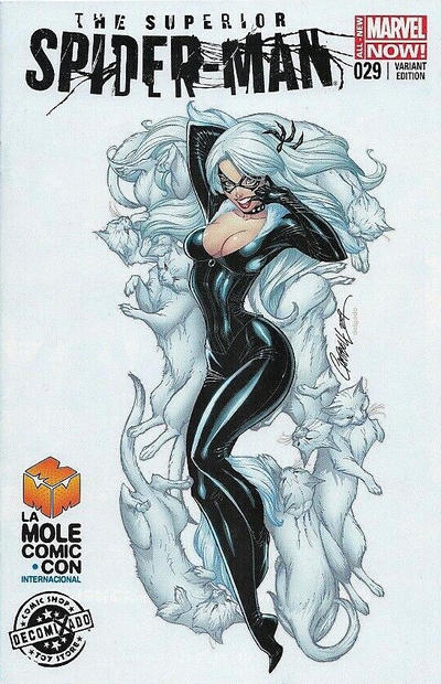 Cover for Superior Spider-Man (Marvel, 2013 series) #29 [Variant Edition - Decomixado La Mole Comic Con Exclusive - J. Scott Campbell Cover]