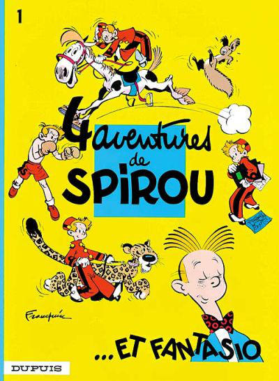 Cover for Les Aventures de Spirou et Fantasio (Dupuis, 1950 series) #1 - 4 aventures de Spirou et Fantasio [reprint 1993]