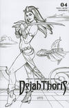 Cover Thumbnail for Dejah Thoris (2019 series) #4 [Incentive Black and White Cover Joseph Michael Linsner]