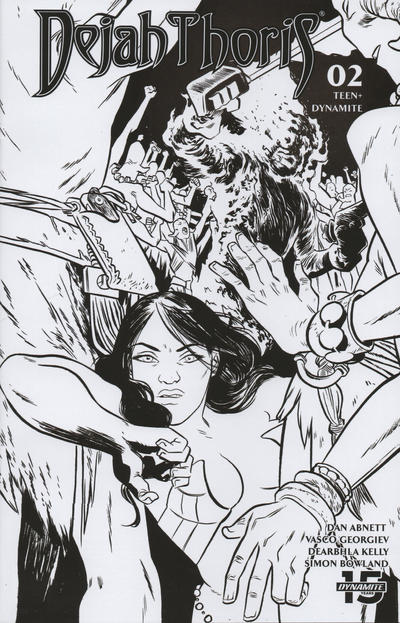 Cover for Dejah Thoris (Dynamite Entertainment, 2019 series) #2 [Incentive Black and White Cover Erica Henderson]