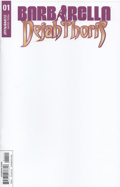 Cover for Barbarella/Dejah Thoris (Dynamite Entertainment, 2019 series) #1 [Cover K Blank Authenix]