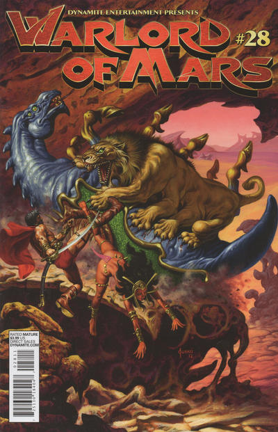 Cover for Warlord of Mars (Dynamite Entertainment, 2010 series) #28 [Cover A - Joe Jusko Cover]