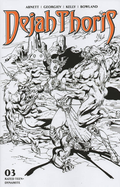 Cover for Dejah Thoris (Dynamite Entertainment, 2019 series) #3 [Robert Castro Black and White FOC Bonus]