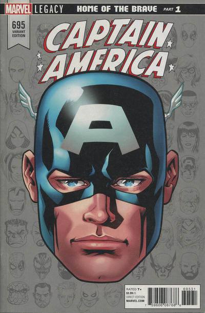 Cover for Captain America (Marvel, 2017 series) #695 [Mike McKone Legacy Headshot Cover]