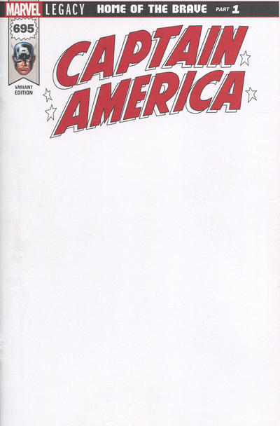 Cover for Captain America (Marvel, 2017 series) #695 [Blank Sketch Cover]