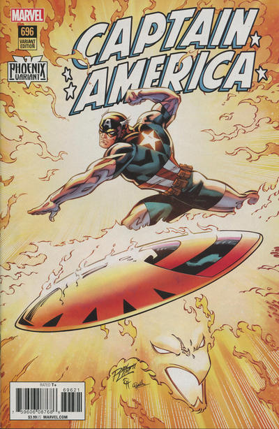 Cover for Captain America (Marvel, 2017 series) #696 [Ron Lim 'Phoenix']