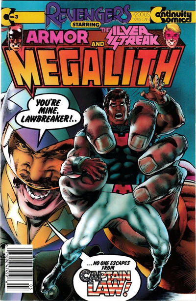 Cover for The Revengers Featuring Megalith (Continuity, 1985 series) #3 [Newsstand]
