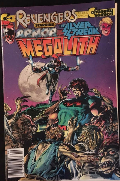 Cover for The Revengers Featuring Megalith (Continuity, 1985 series) #4 [Newsstand]