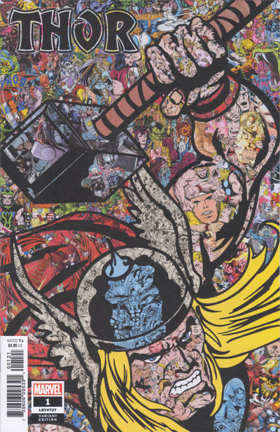 Cover for Thor (Marvel, 2020 series) #1 (727) [Collage Variant Mr. Garcin]
