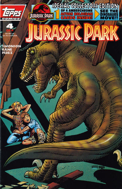 Cover for Jurassic Park (Topps, 1993 series) #4 [Special Collectors Edition]