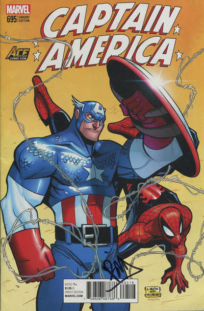 Cover for Captain America (Marvel, 2017 series) #695 [ACE Comic Con 2018 Variant]