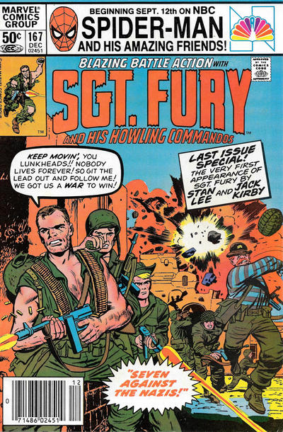 Cover for Sgt. Fury and His Howling Commandos (Marvel, 1974 series) #167 [Newsstand]
