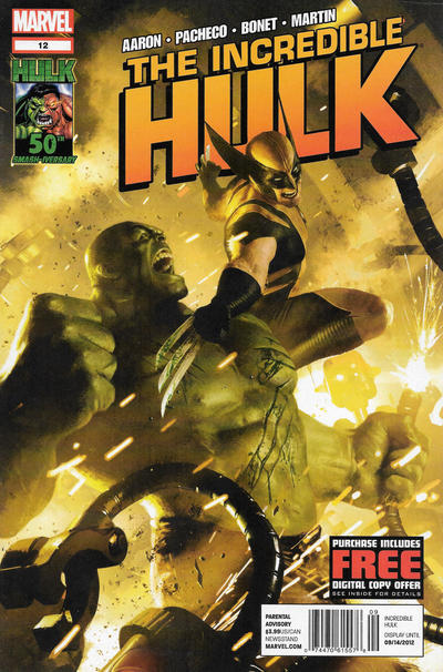 Cover for Incredible Hulk (Marvel, 2011 series) #12 [Newsstand]
