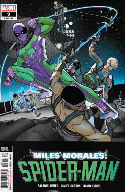 Cover for Miles Morales: Spider-Man (Marvel, 2019 series) #9 (249) [Second Printing - Javier Garrón]