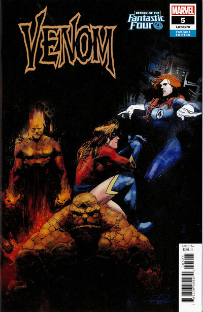 Cover for Venom (Marvel, 2018 series) #5 (170) [Variant Edition - Return of the Fantastic Four - Gerardo Zaffino Cover]