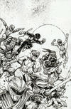 Cover Thumbnail for Mighty Morphin Power Rangers / Teenage Mutant Ninja Turtles (2019 series) #1 [Kevin Eastman Black and White Unlocked]