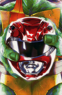 Cover Thumbnail for Mighty Morphin Power Rangers / Teenage Mutant Ninja Turtles (Boom! Studios, 2019 series) #1 [Helmet (C - Michelangelo) - Goñi Montes]