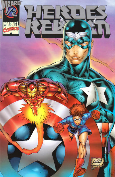 Cover for Heroes Reborn (Marvel; Wizard, 1996 series) #1/2 [Platinum Edition]