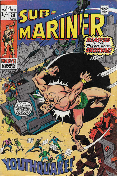 Cover for Sub-Mariner (Marvel, 1968 series) #28 [British]
