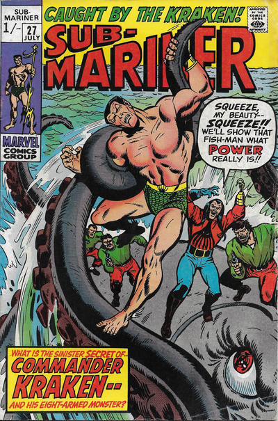 Cover for Sub-Mariner (Marvel, 1968 series) #27 [British]