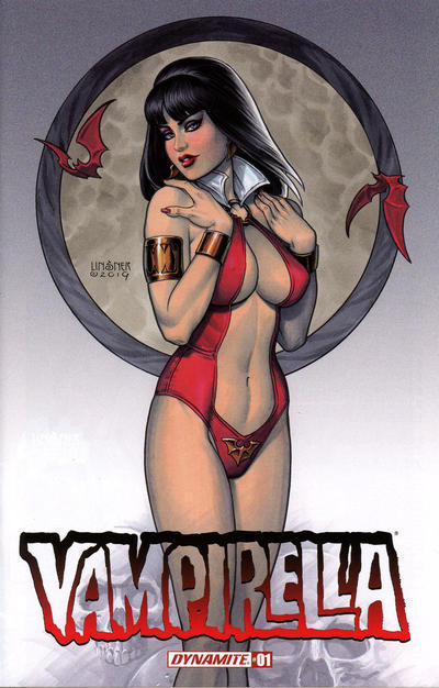 Cover for Vengeance of Vampirella (Dynamite Entertainment, 2019 series) #1 [Hot Flips Exclusive Art by Joseph Linsner]