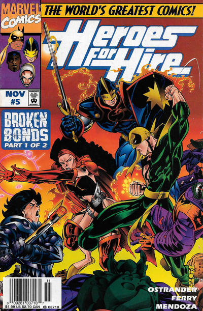 Cover for Heroes for Hire (Marvel, 1997 series) #5 [Newsstand]