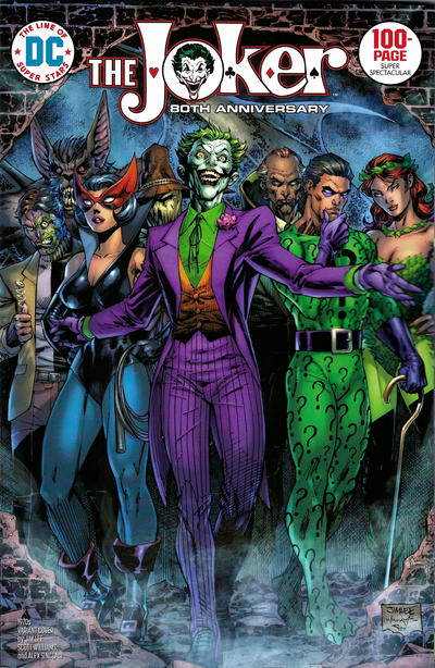 Cover for The Joker 80th Anniversary 100-Page Super Spectacular (DC, 2020 series) #1 [1970s Variant Cover by Jim Lee, Scott Williams, and Alex Sinclair]