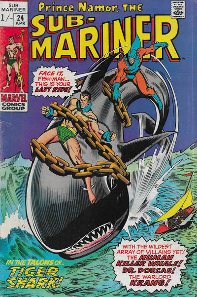 Cover for Sub-Mariner (Marvel, 1968 series) #24 [British]