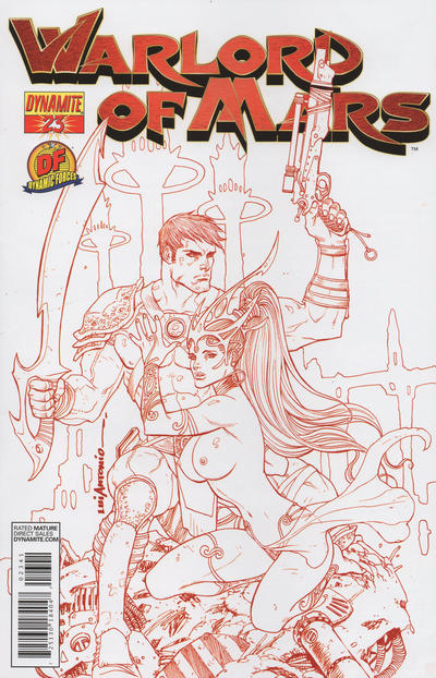 Cover for Warlord of Mars (Dynamite Entertainment, 2010 series) #23 [Risque Red Art Dynamic Forces Exclusive Cover]